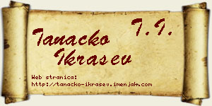Tanacko Ikrašev vizit kartica